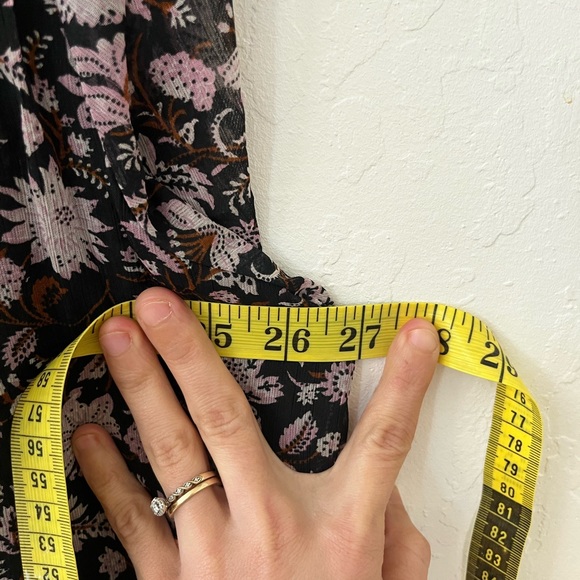 Ellos Floral Ruffle Tiered Peasant Dress with Sheer Sleeves Plus Size 20 - Picture 11 of 11